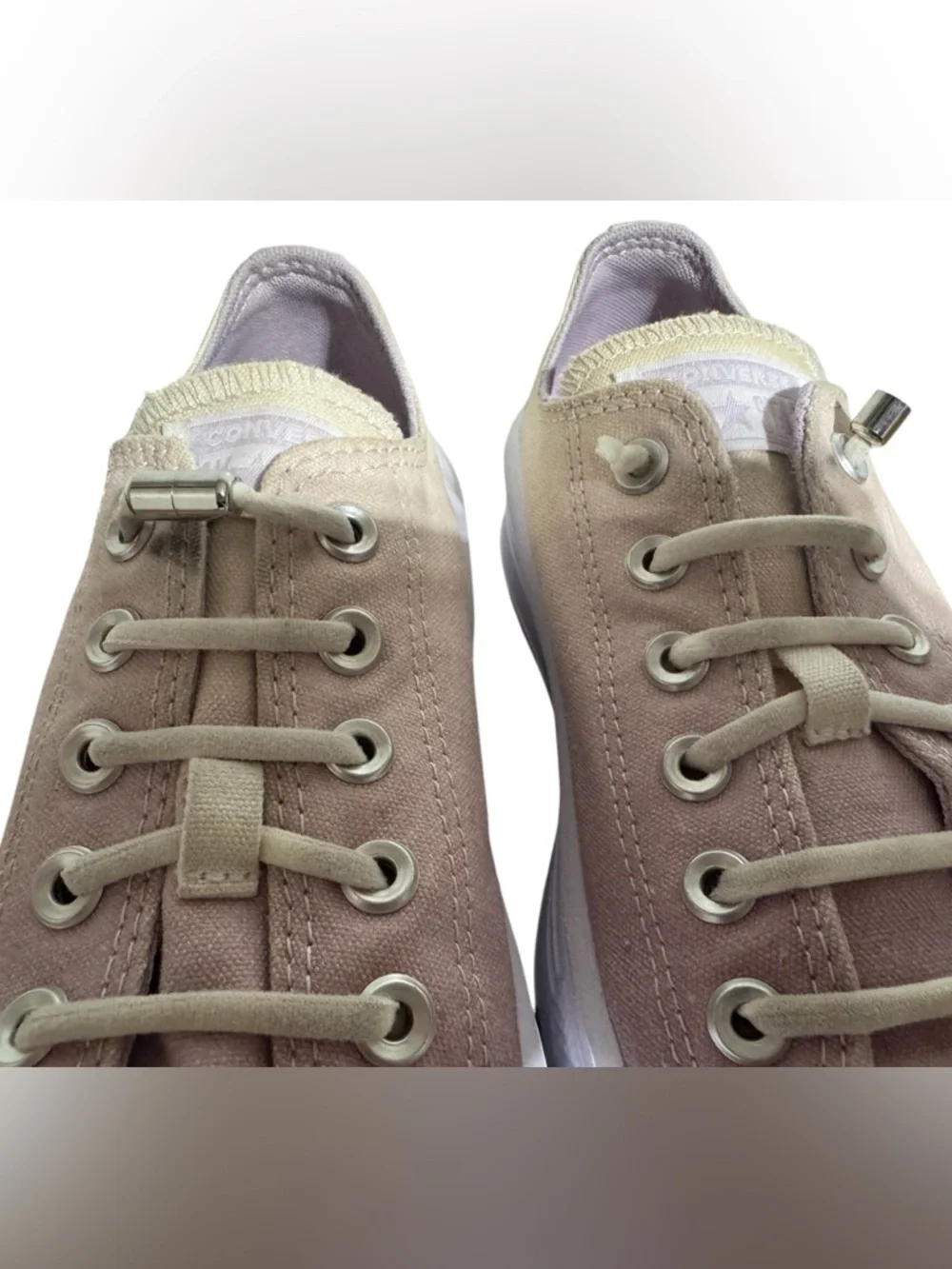 Converse Pastel Platform Ombré pale pink- pale yellow tan  women’s size 9 - Picture 6 of 6